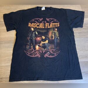 2011 Rascal Flatts Black Graphic Tour Tee Shirt Size Medium